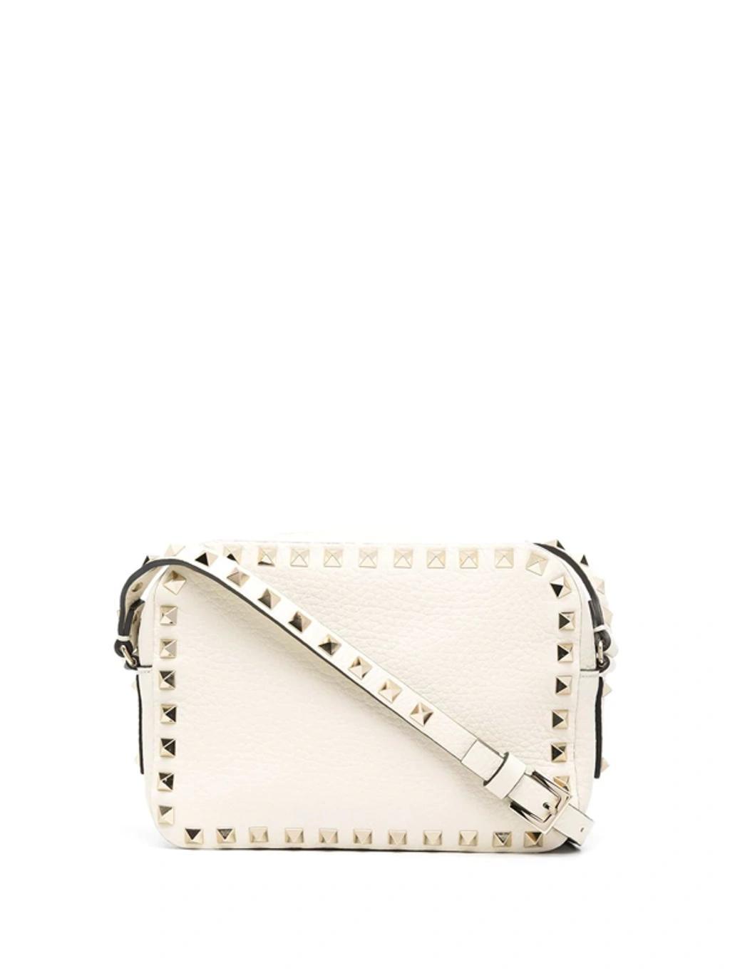 Rockstud Crossbody Bag In Beige Product Image