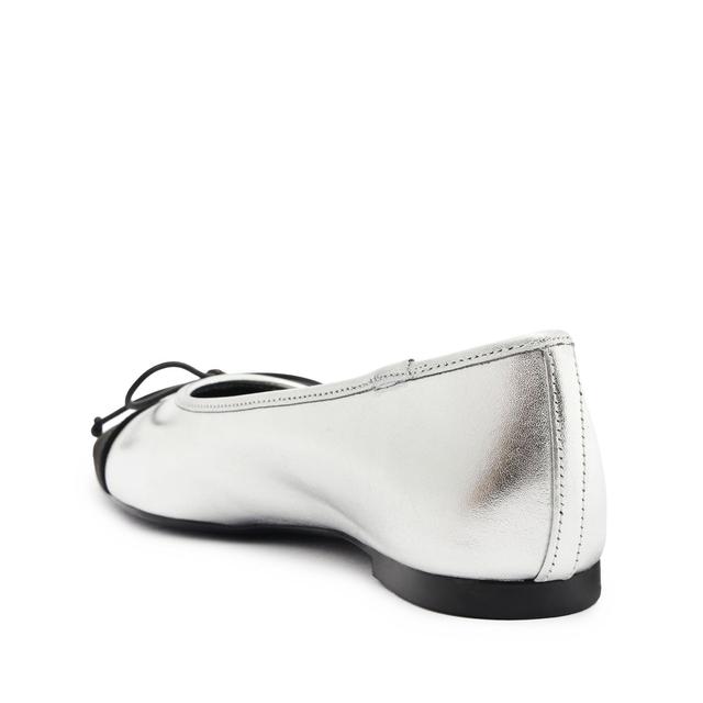 Arissa Metallic Leather Flat Female Product Image