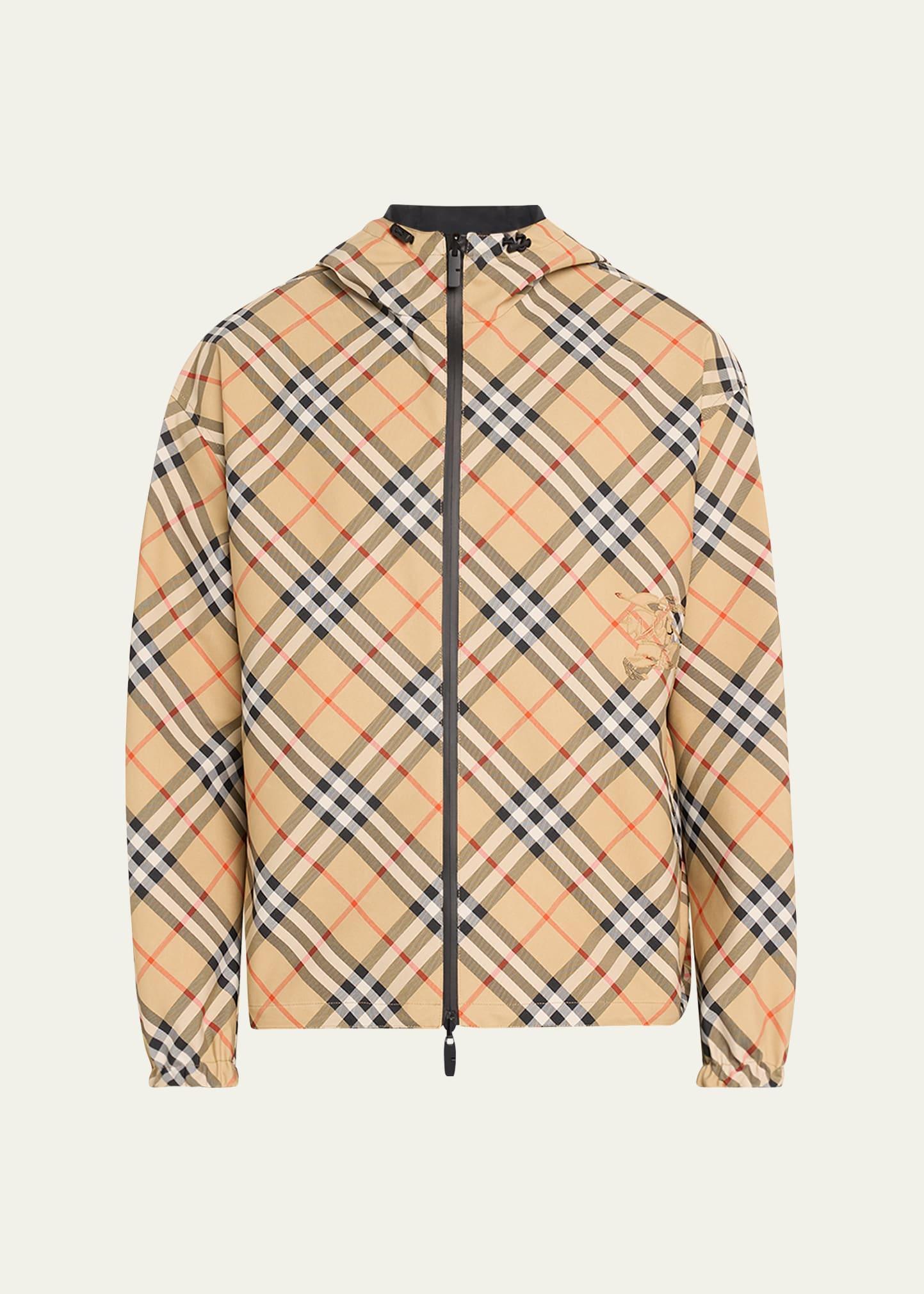 Mens Archive Check Reversible Zip-Up Hooded Jacket Product Image