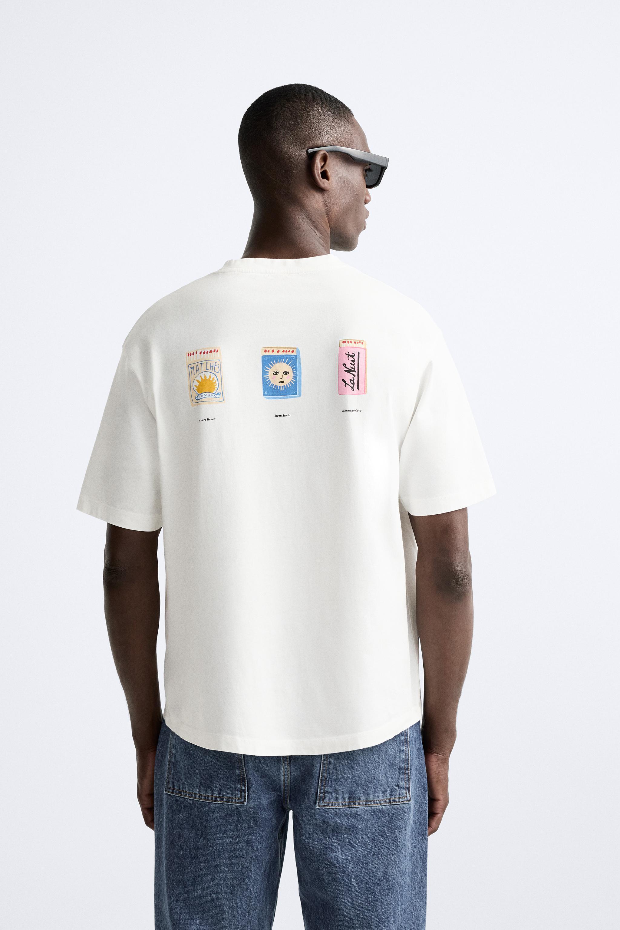 CONTRASTING PRINT T-SHIRT Product Image