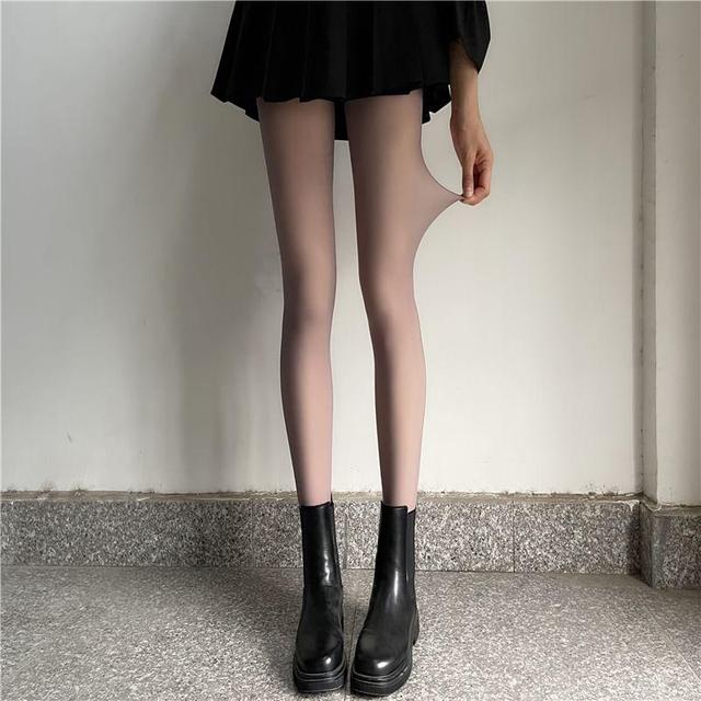 Fleece-Lined Plain Tights Product Image