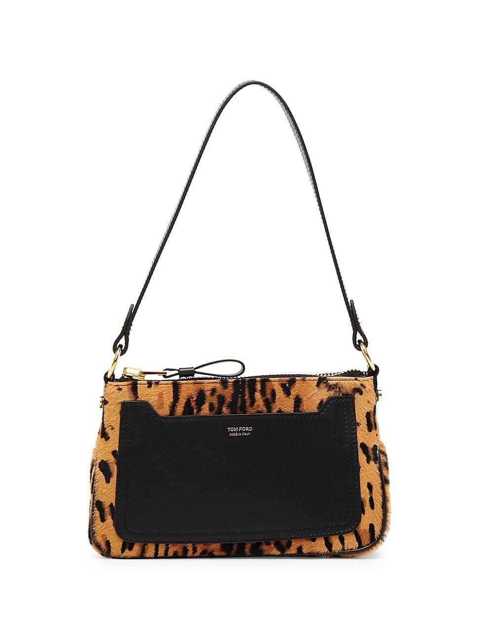 Womens Jennifer Leopard Calf Hair Shoulder Bag Product Image