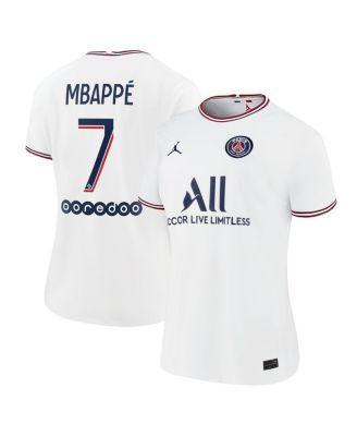 Womens Jordan Kylian Mbappe White Paris Saint-Germain 2021/22 Fourth Replica Jersey - White Product Image