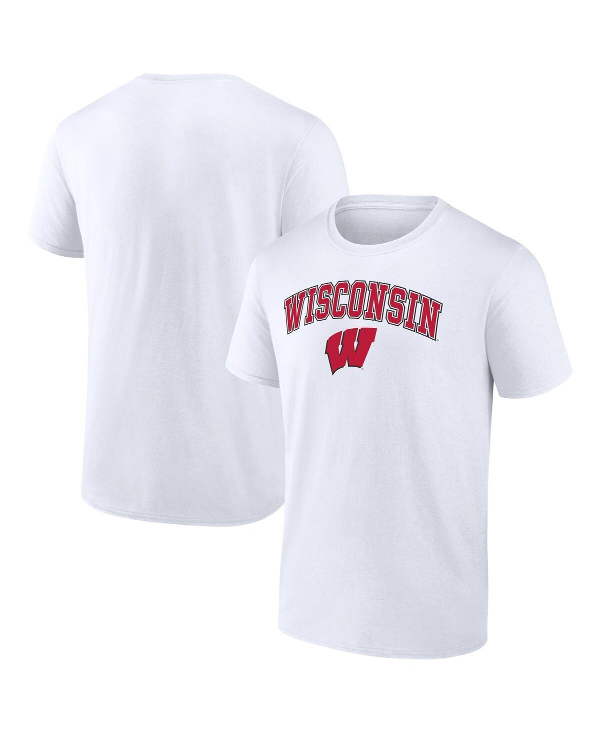 Mens Fanatics White Wisconsin Badgers Campus T-shirt Product Image