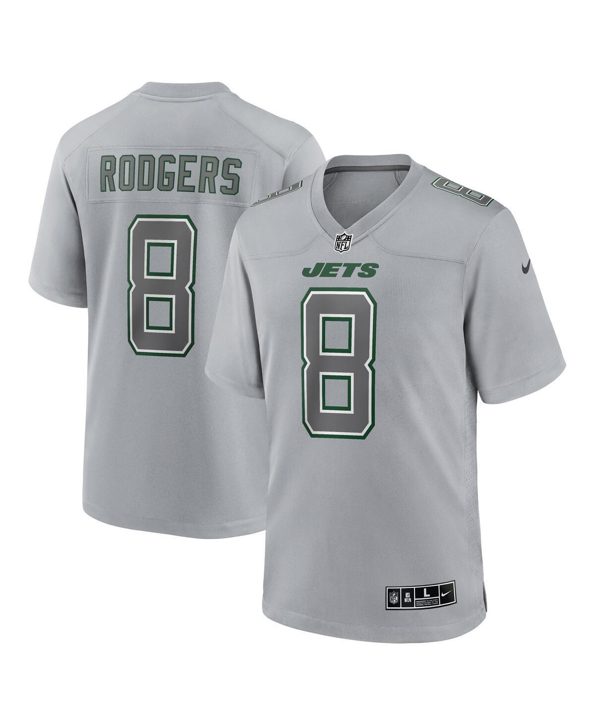 Mens Nike Aaron Rodgers Heather Gray New York Jets Atmosphere Fashion Game Jersey - Heather Gray Product Image