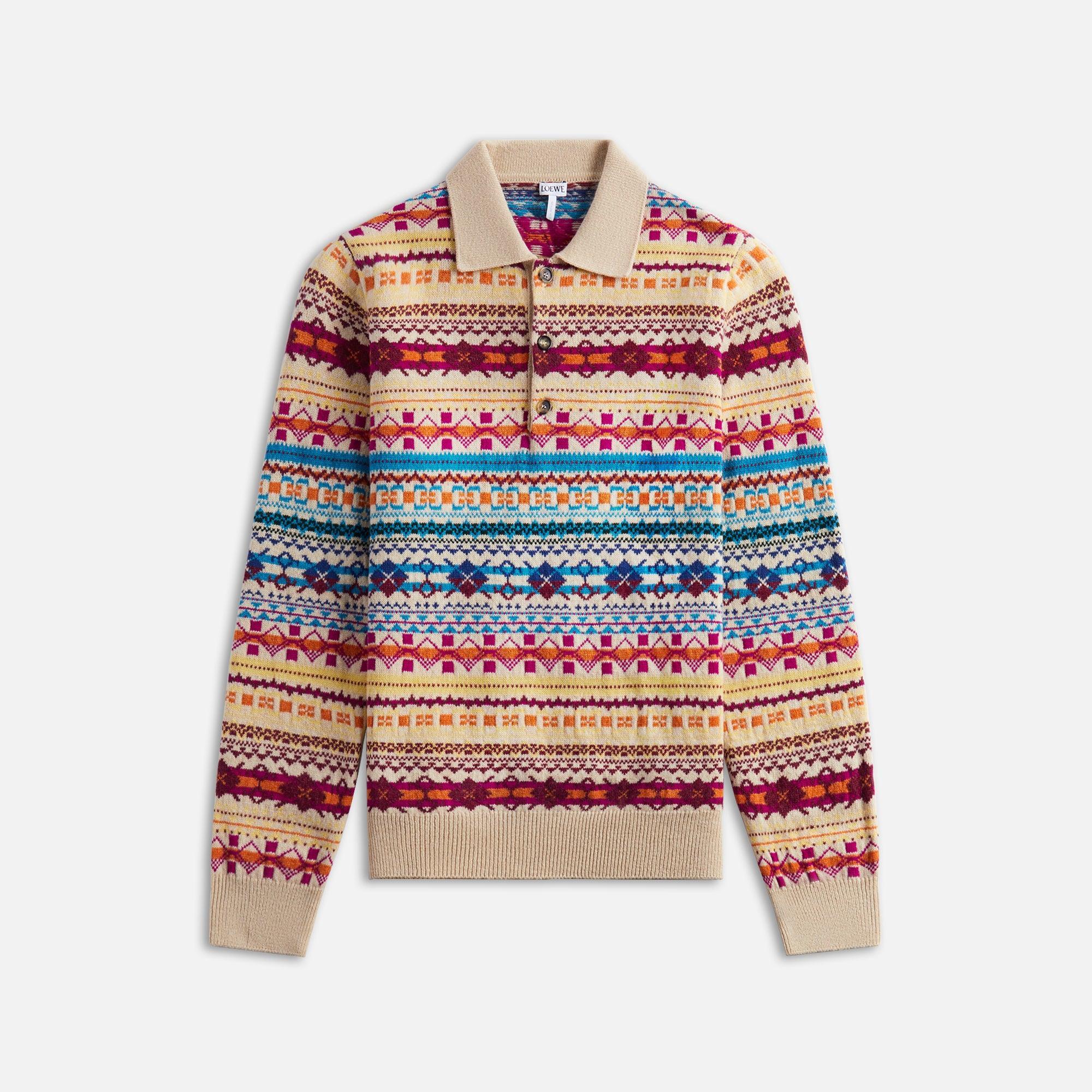 Loewe Polo Sweater - Ecru / Multicolor Male Product Image