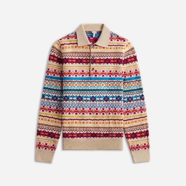 Loewe Polo Sweater - Ecru / Multicolor Male Product Image