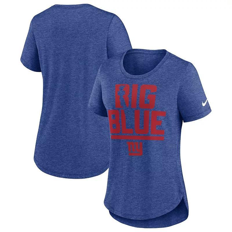 Womens Nike Heather Royal Buffalo Bills Local Fashion Tri-Blend T-Shirt Product Image