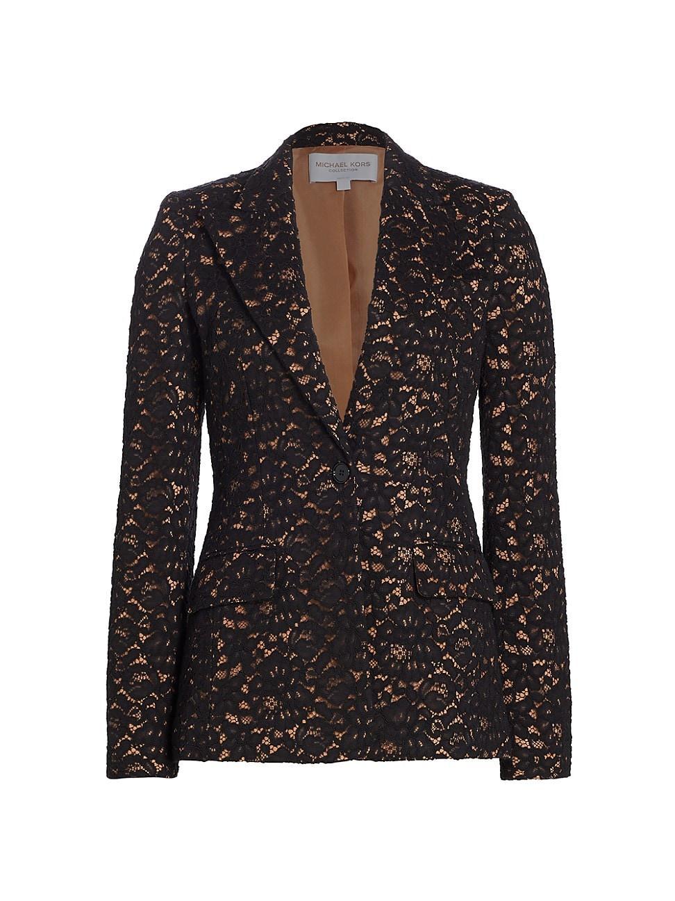 Georgina Corded Floral Lace Blazer Jacket Product Image