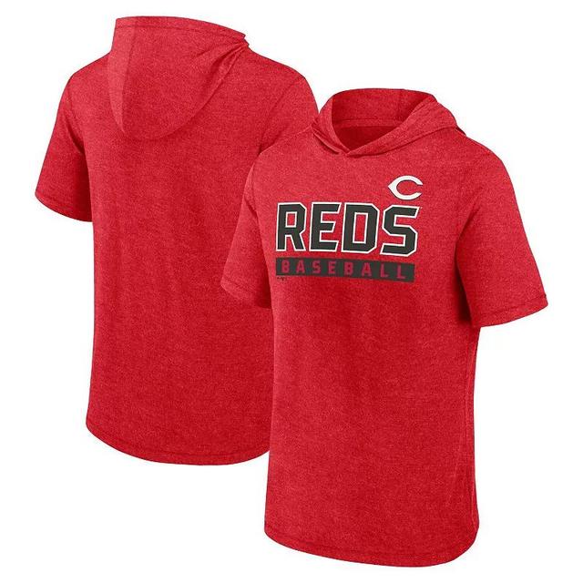 Mens Profile Red Cincinnati Reds Big & Tall Short Sleeve Pullover Hoodie Product Image