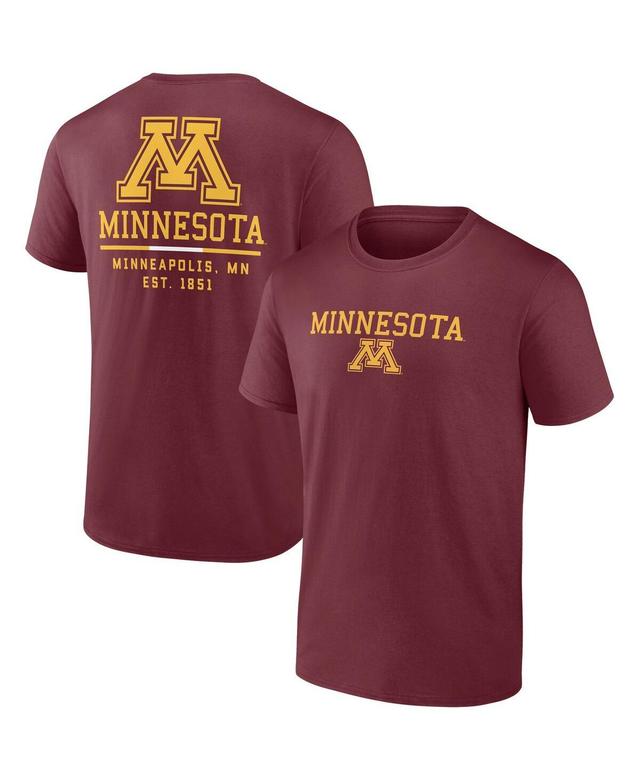 Mens Fanatics Branded Maroon Minnesota Golden Gophers Game Day 2-Hit T-Shirt Product Image