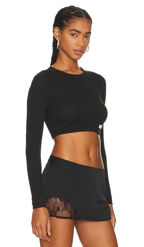 Alexander Wang Crewneck Long Sleeve Tee Black. (also in L, M, XS). Product Image