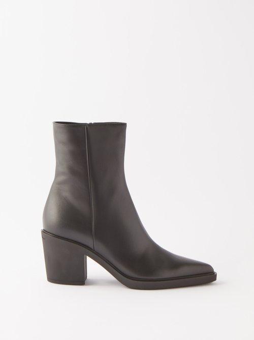 Dylan Leather Zip Booties Product Image