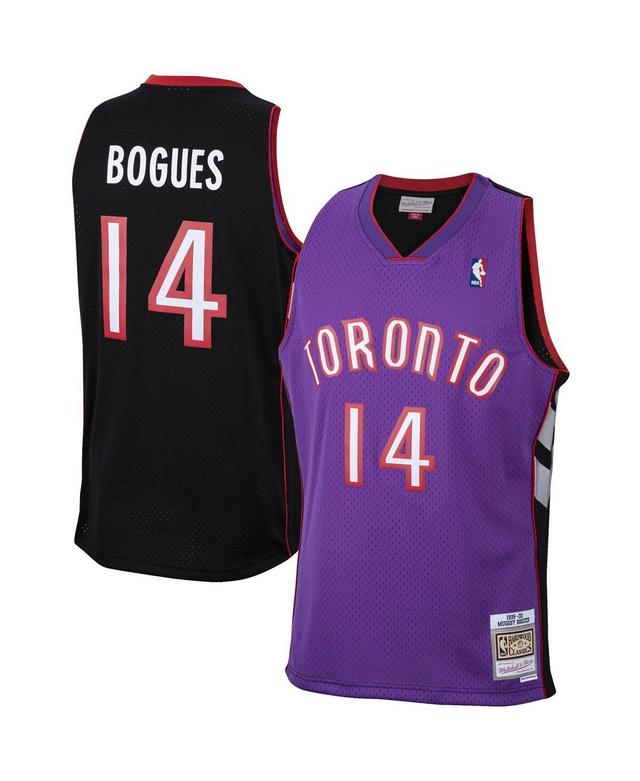 Mens Mitchell & Ness Muggsy Bogues Purple Toronto Raptors 2001/02 Hardwood Classics Swingman Jersey - Purple Product Image