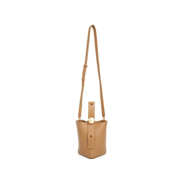 LOEWE Mini Pebble Bucket Bag In Brown Product Image