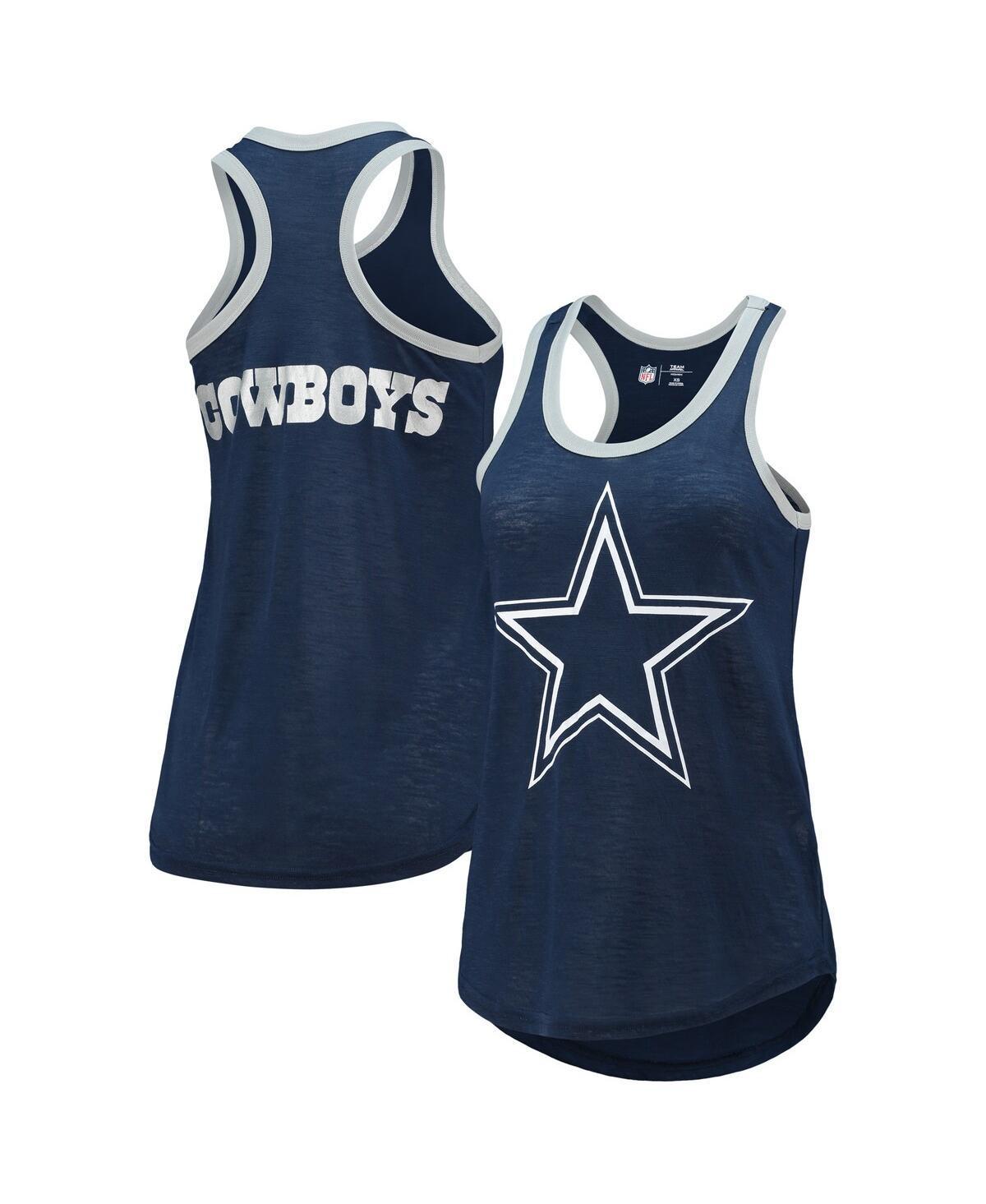 Womens G-III 4Her by Carl Banks Dallas Cowboys Tater Burnout Tank Top Blue Product Image