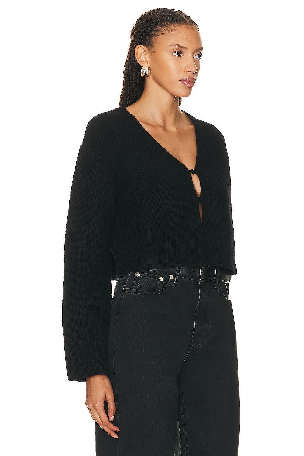 Loulou Studio Hidra Cardigan in Black - Black. Size M (also in ). Product Image