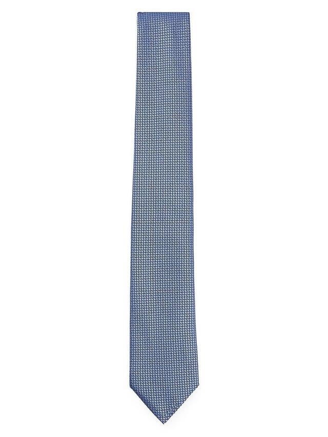 Mens Silk Blend Tie with All Over Jacquard Pattern Product Image