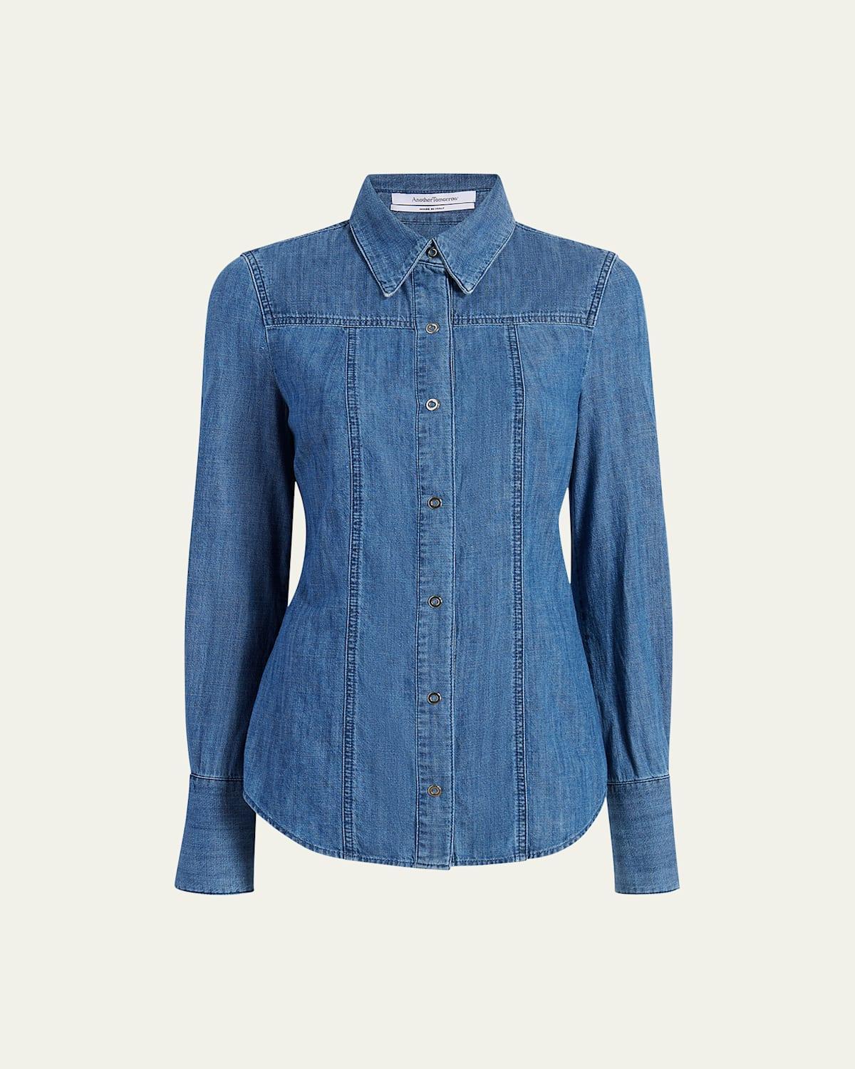 Womens Chambray Slim Shirt Product Image