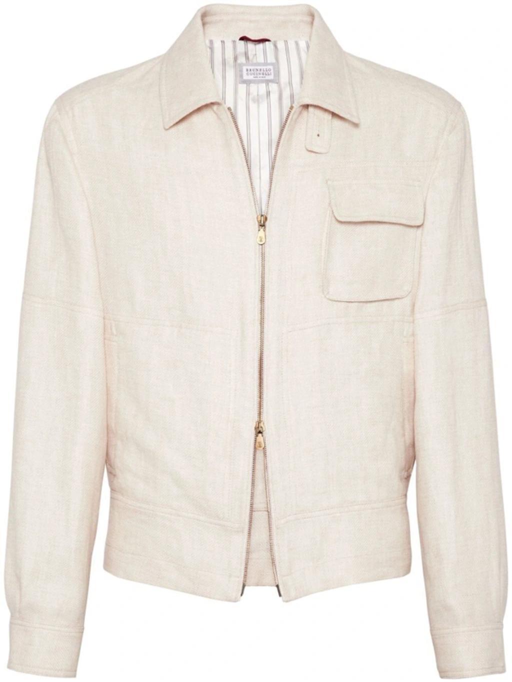 Blouson In Beige Product Image