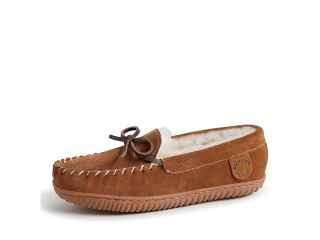 Fireside by Dearfoams Alice Springs Womens Shearling Moccasin Slippers Brown Product Image