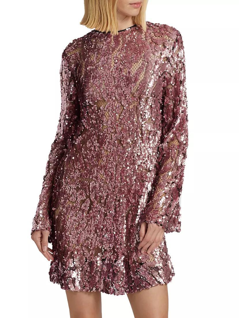 Sequin Embellished Shift Minidress Product Image