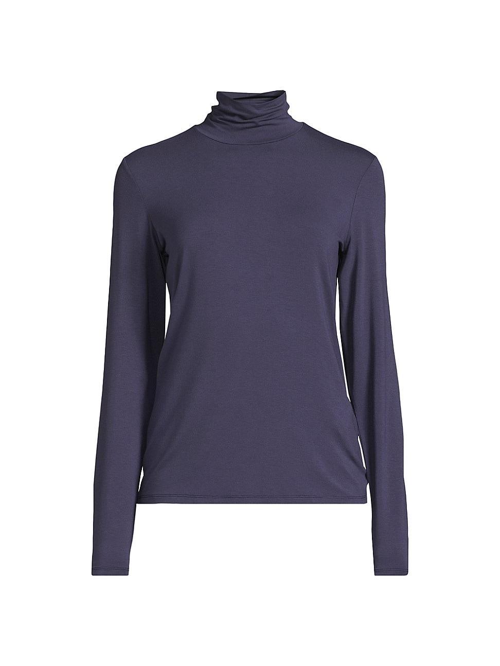 Womens Multif Stretch Jersey Turtleneck Top Product Image