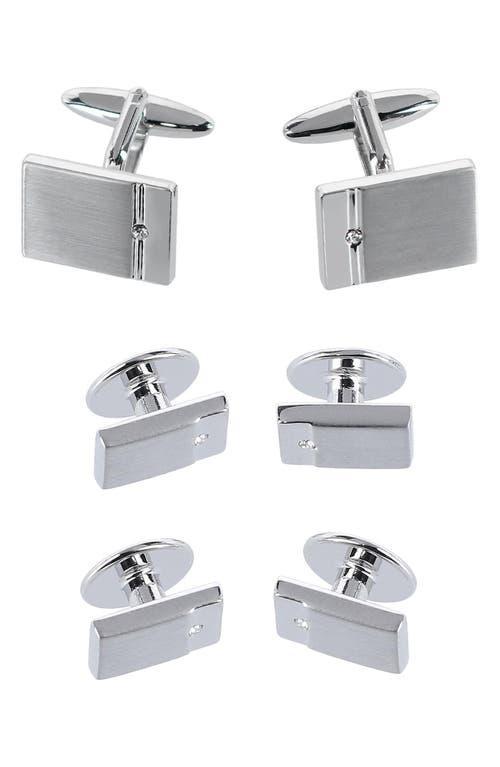 Trafalgar The Plaza Square Cuff Link & Stud Set Product Image