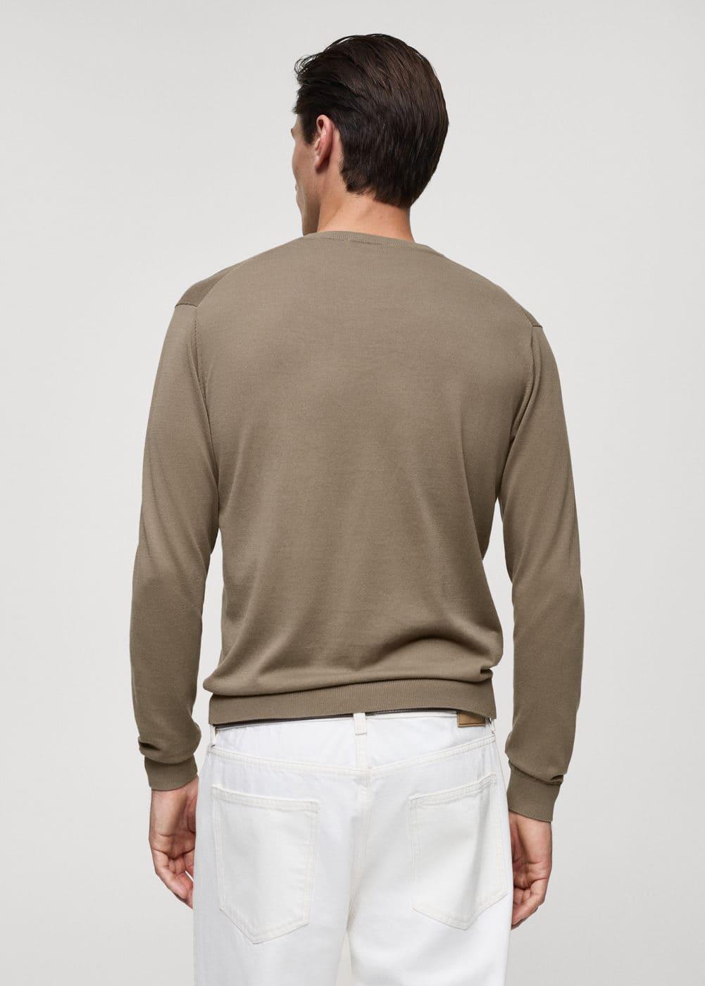 MANGO MAN - 100% cotton fine-knit sweater medium brownMen Product Image