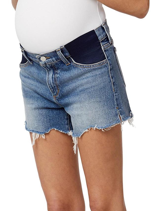 Womens The Ozzie Frayed Maternity Shorts Product Image