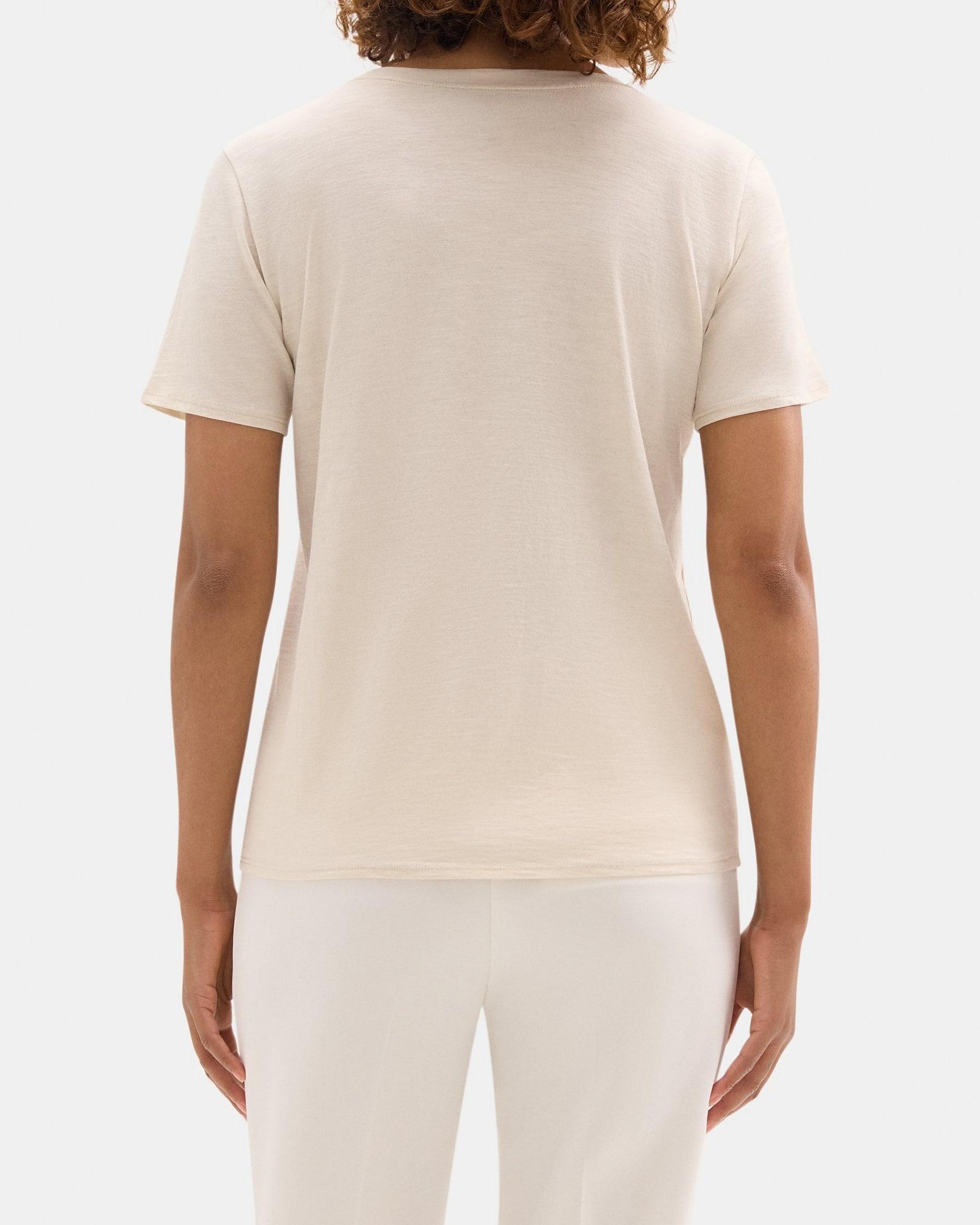 V-Neck Tee in Slub Cotton Product Image