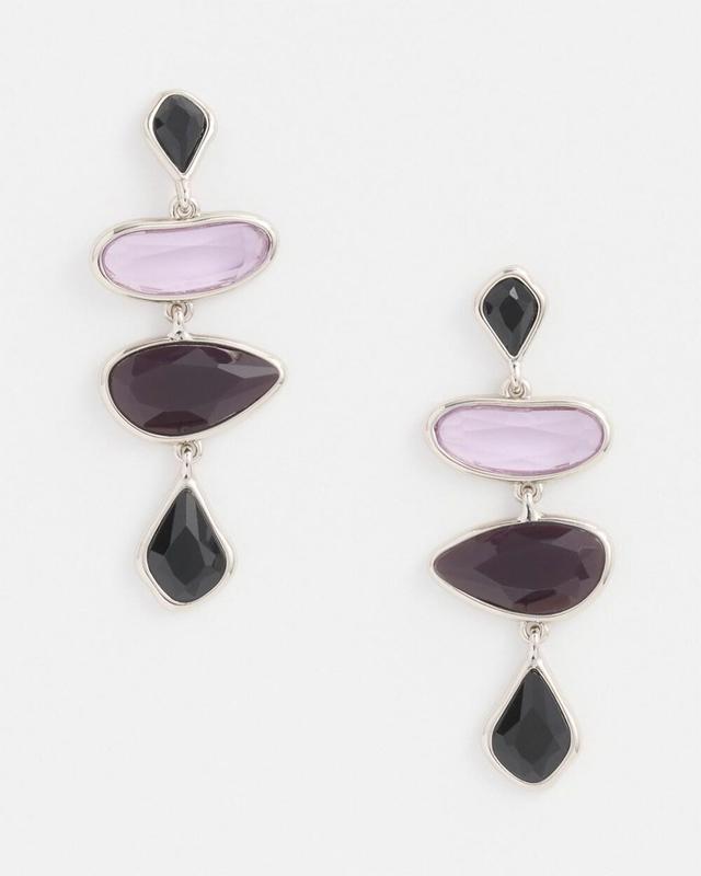 No Droop™ Violet Stone Drop Earrings Product Image