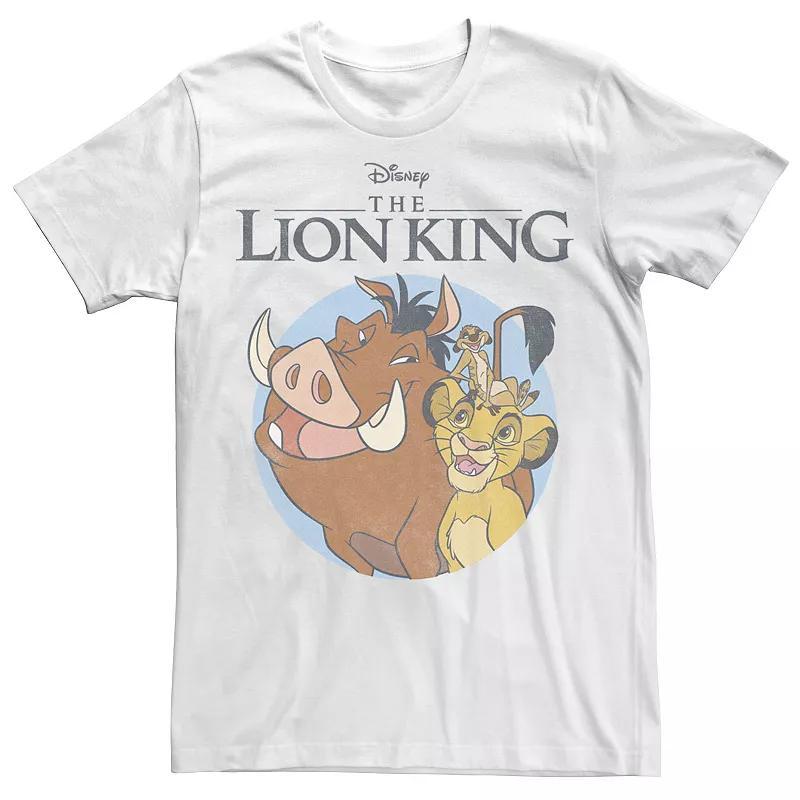 Big & Tall Disney The Lion King Timon Pumbaa & Simba Portrait Logo Tee, Mens Product Image