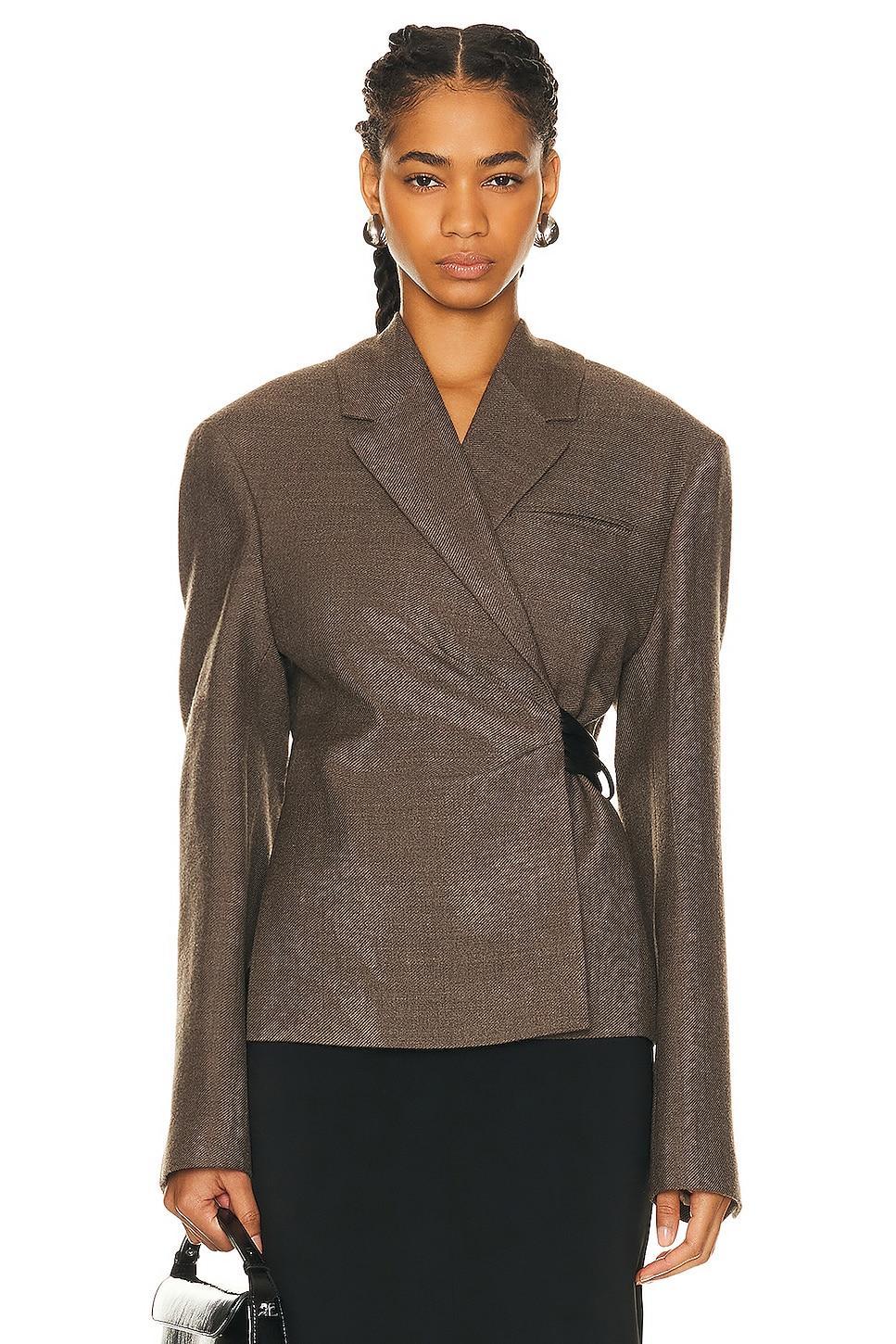 Nanushka Candace Blazer in Brown Product Image