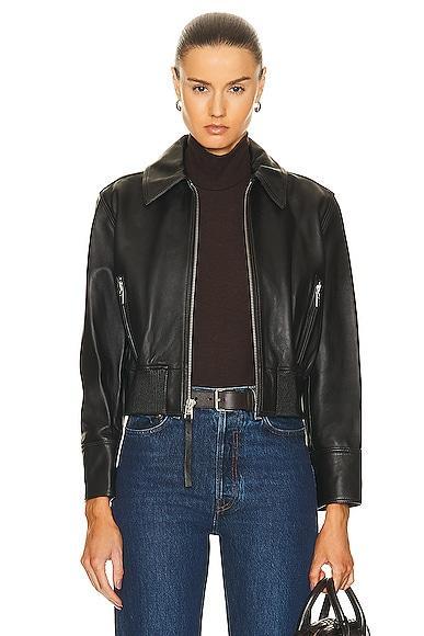 A. L.C. Harlow Crop Leather Jacket Product Image