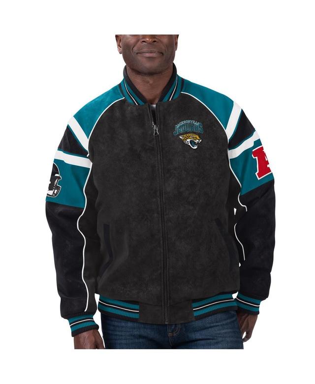 Mens G-iii Sports by Carl Banks Black Jacksonville Jaguars Faux Suede Raglan Full-Zip Varsity Jacket Product Image