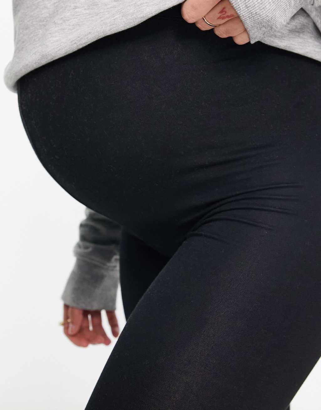 ASOS DESIGN Maternity 2 pack over the bump leggings Product Image