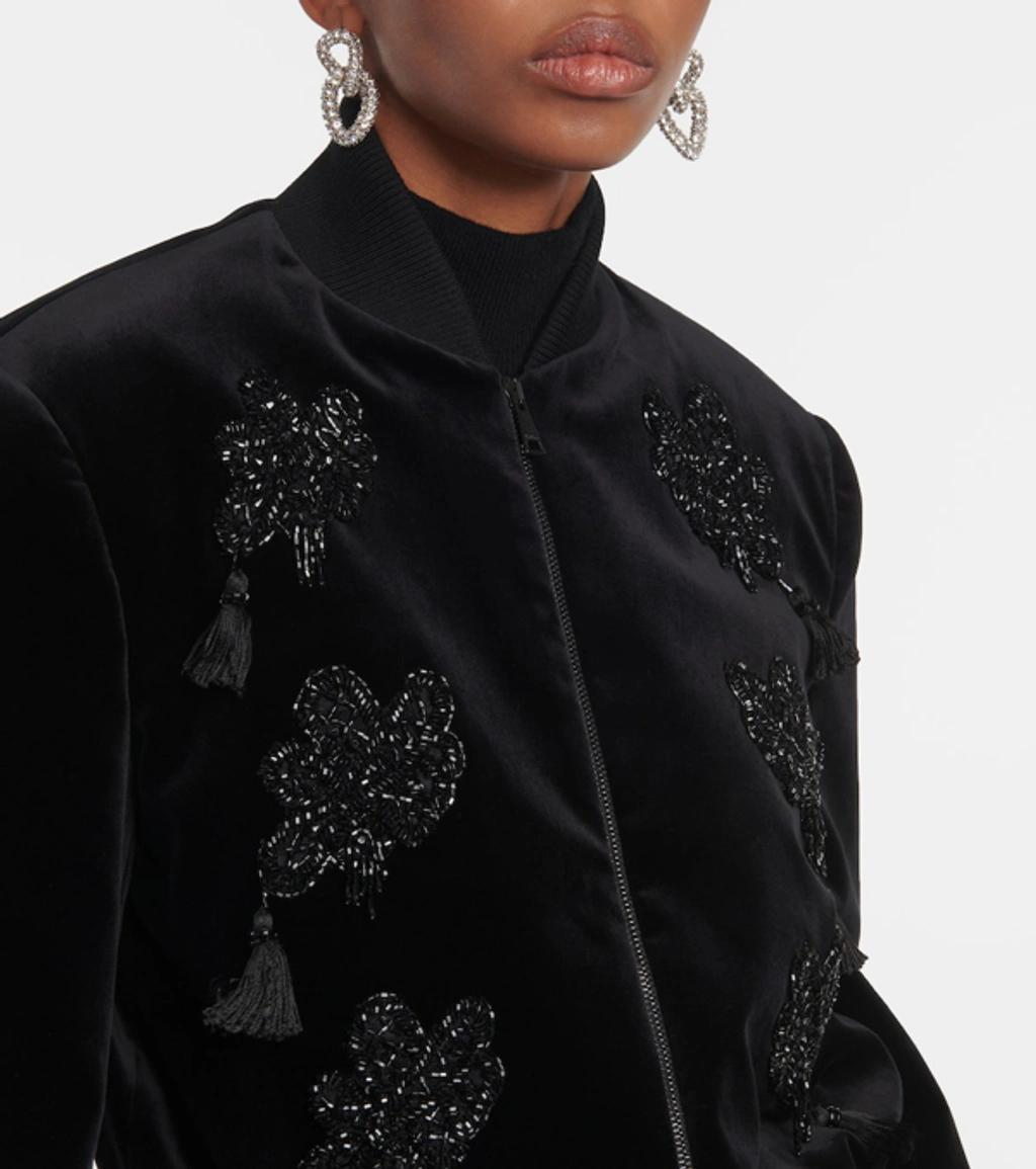 MAX MARA Musette Embroidered Short Jacket In Black Product Image