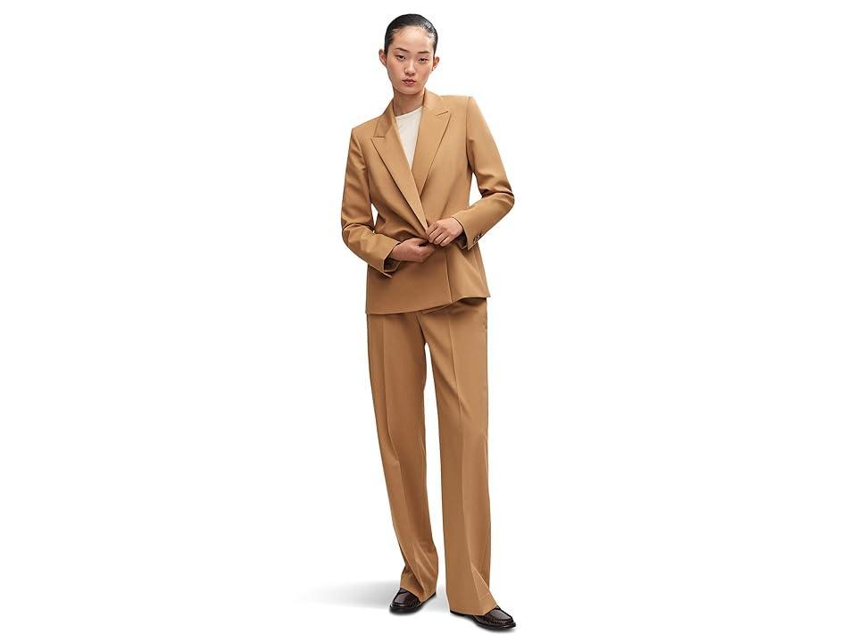 MANGO Greta Blazer (Camel) Women's Clothing Product Image