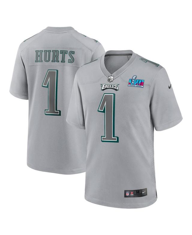 Mens Nike Jalen Hurts Gray Philadelphia Eagles Super Bowl Lvii Patch Atmosphere Fashion Game Jersey - Gray Product Image