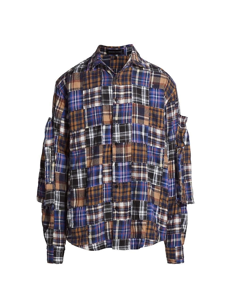 Mens Multi-Plaid Pocket Flannel Shirt Product Image