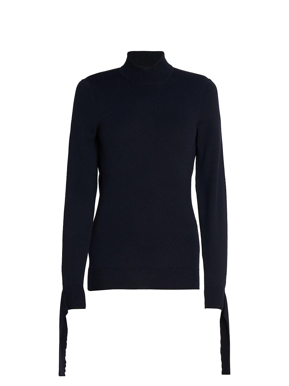 Womens Open-Back Mock Turtleneck Sweater Product Image