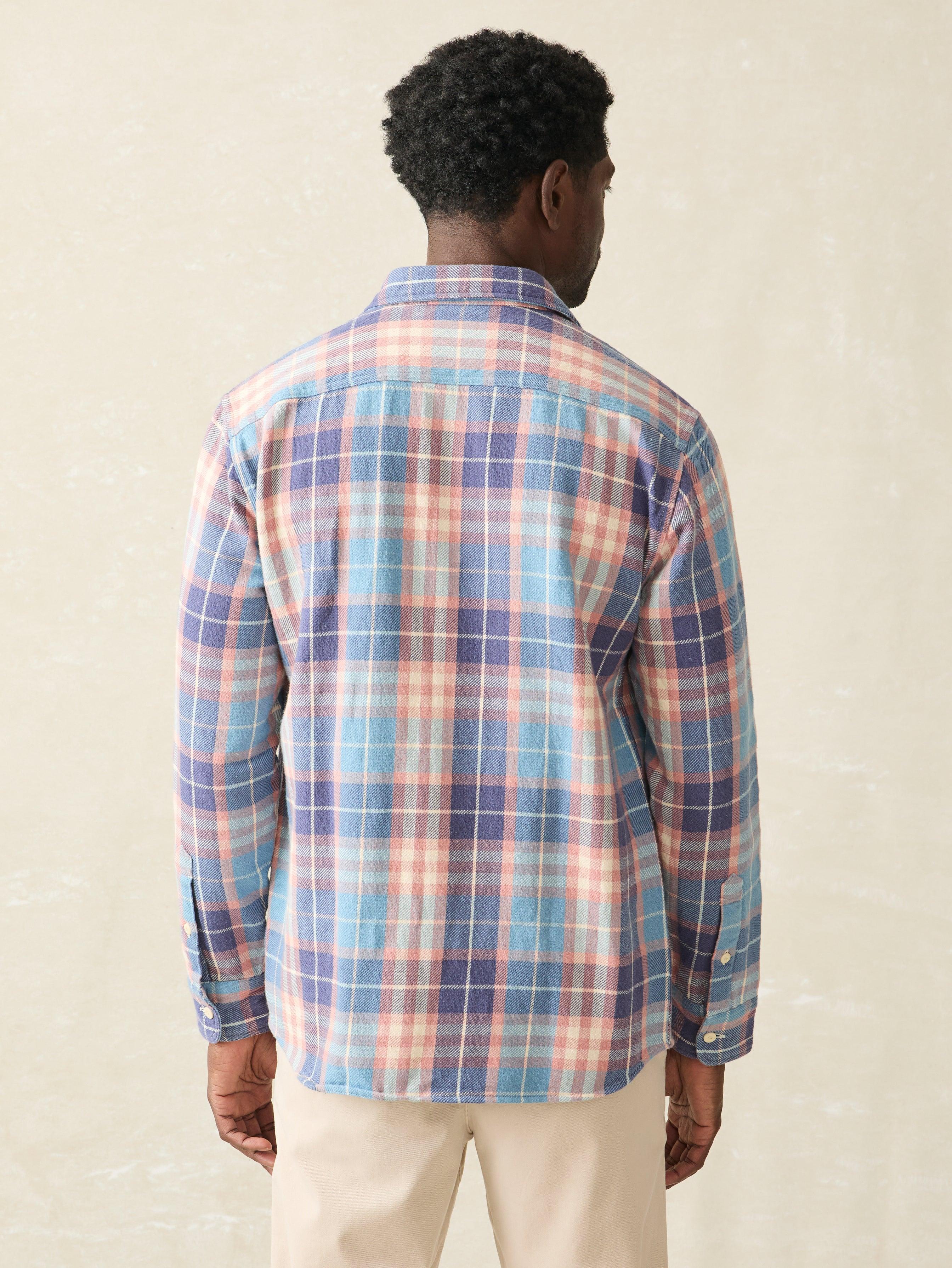 Surf Flannel - Bristol Blue Plaid Male Product Image