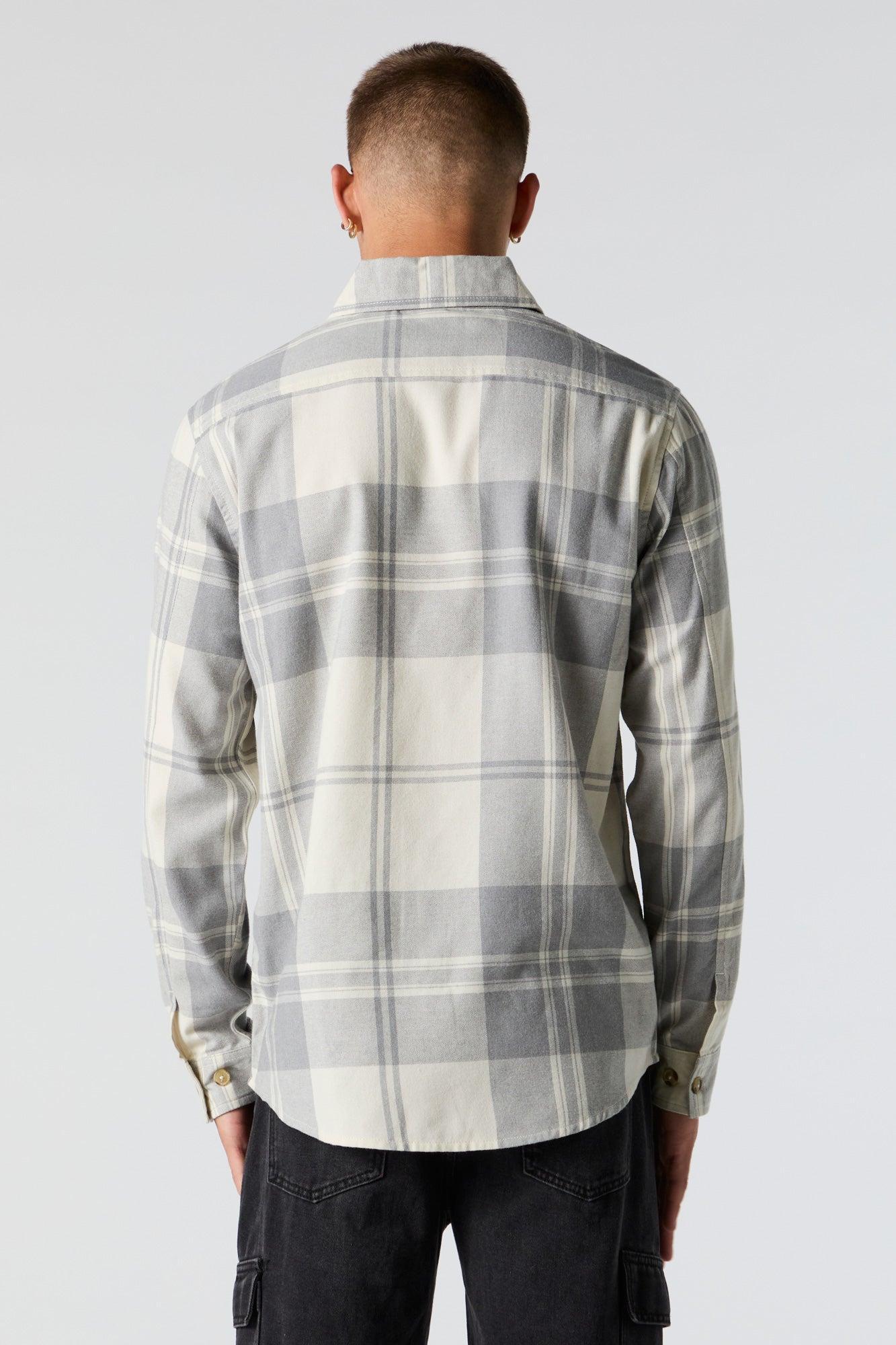 Plaid Button-Up Top Male Product Image