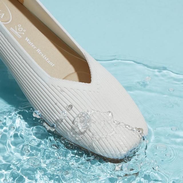 Square-Toe Water Repellent Flats (Margot 2.0) Product Image