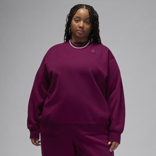 Womens Jordan Flight Fleece Crew-Neck Sweatshirt (Plus Size) Product Image