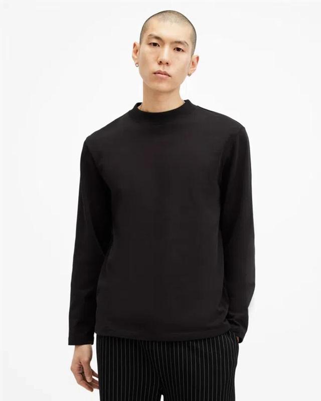 ALLSAINTS Nero Mock Neck Relaxed Fit Sweatshirt In Jet Black Product Image