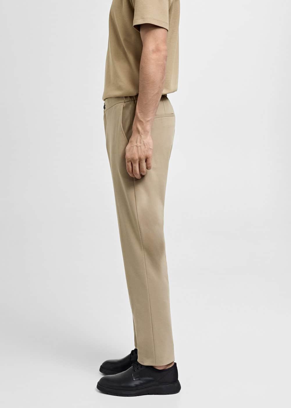 MANGO MAN - Slim-fit cotton suit pants beigeMen Product Image