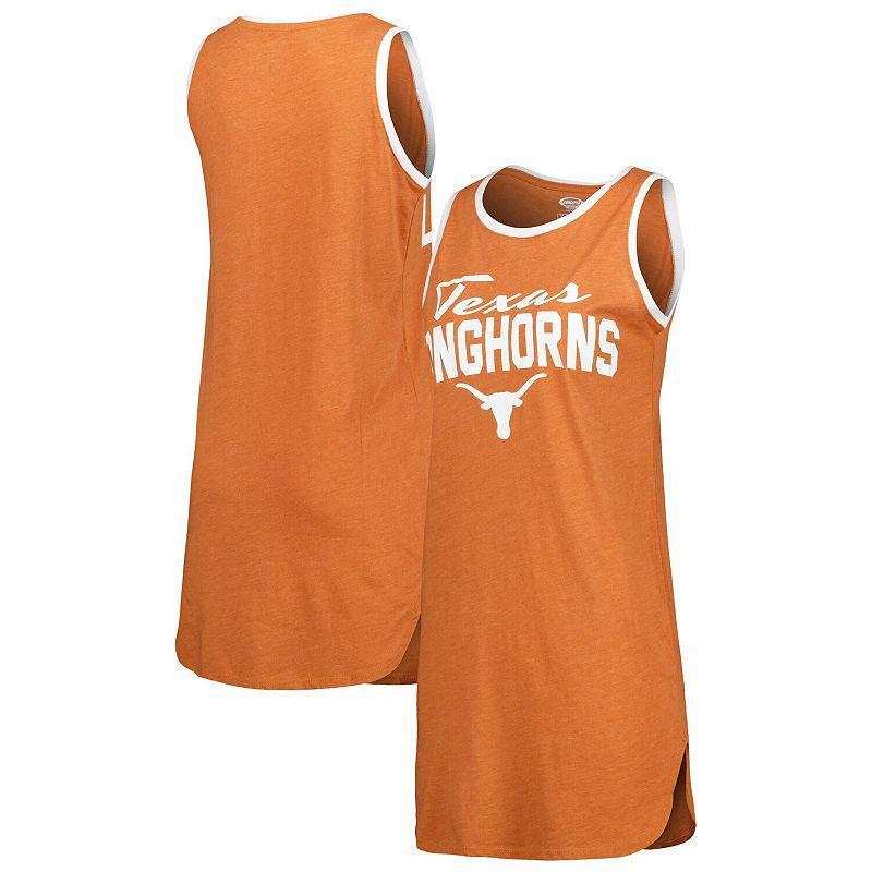 Womens Concepts Sport Texas Orange Texas Longhorns Tank Top Nightshirt Product Image