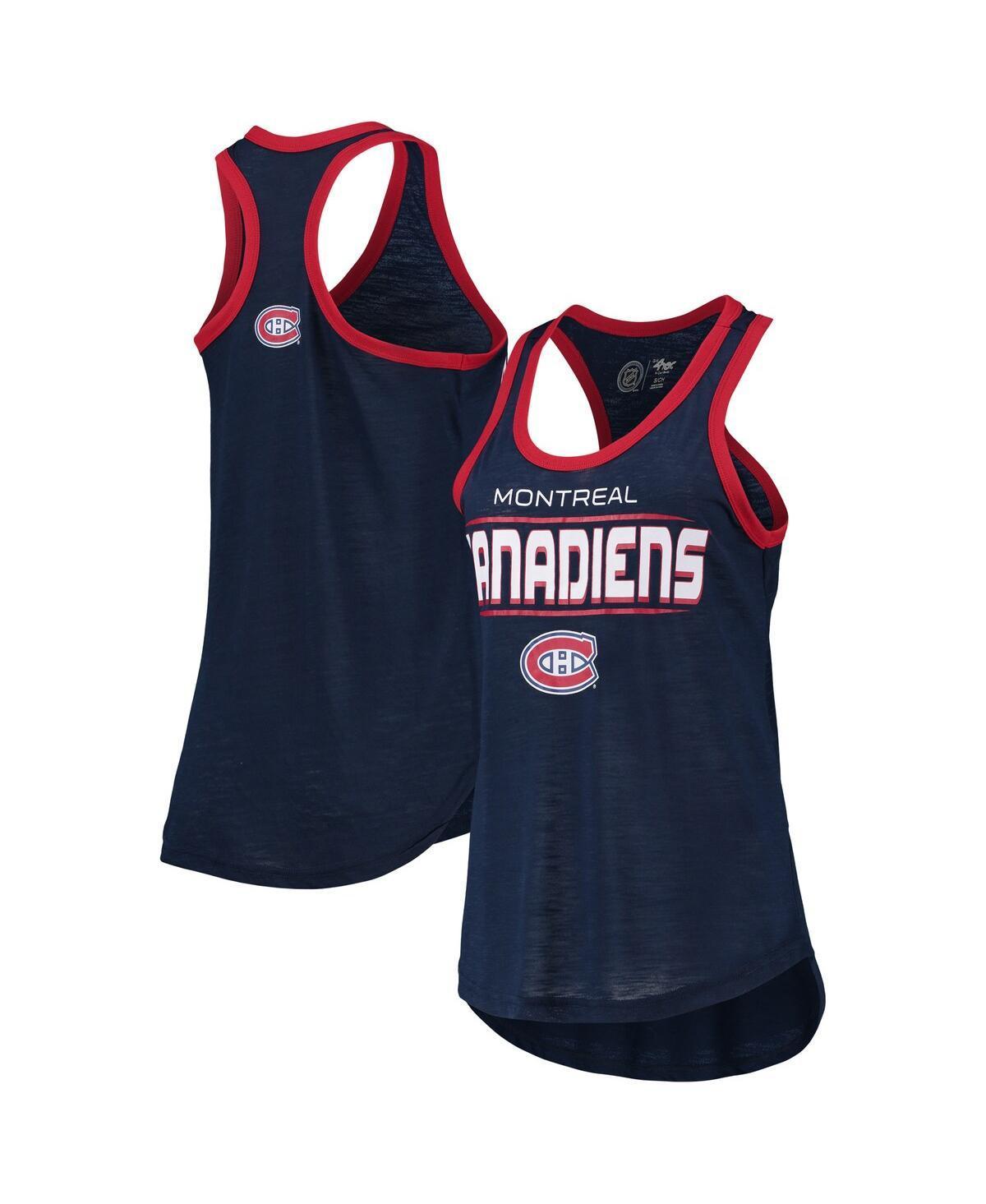 Womens G-iii Sports by Carl Banks Navy Montreal Canadiens Showdown Slub Racerback Tank Top Product Image